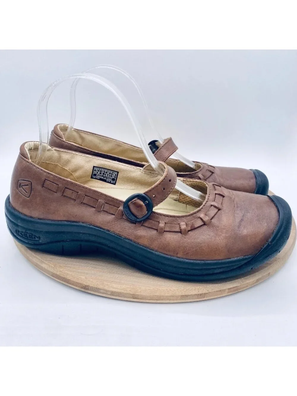 Keen Mary Jane Shoes Womens 9 Brown Leather Winslow Sporty Flats